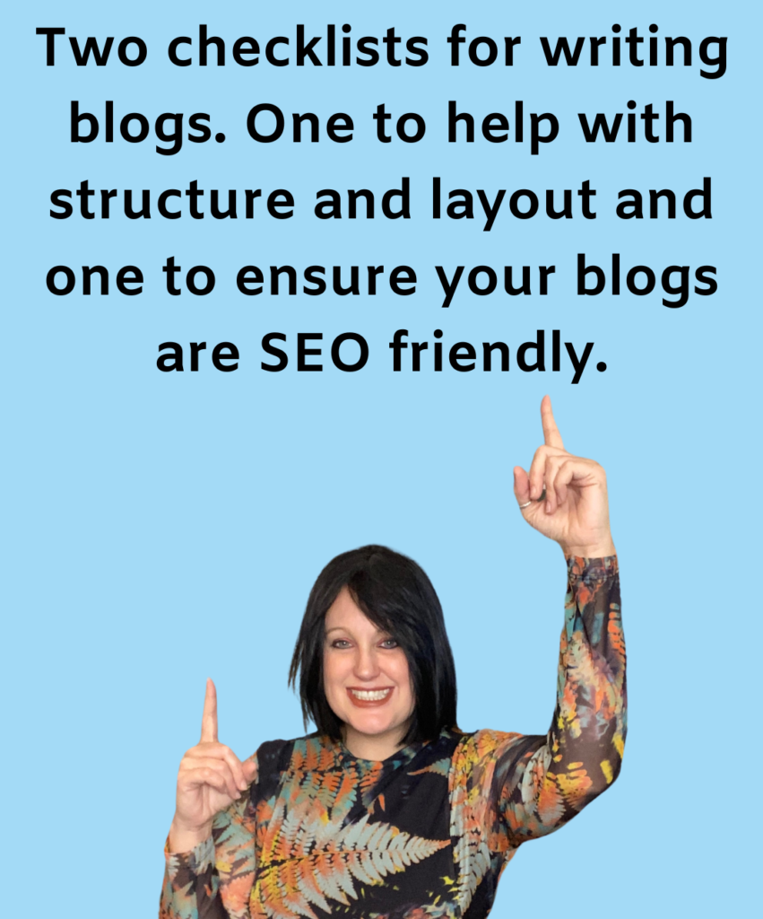 Free resources included in the SEO training - SEO checklists for blogs